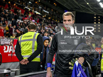 RKC goalkeeper Jeroen Houwen plays during the match between Utrecht and RKC at Stadium de Galgenwaard in Utrecht, Netherlands, on October 5,...