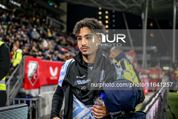 RKC forward Ilias Takidine plays during the match between Utrecht and RKC at Stadium de Galgenwaard in Utrecht, Netherlands, on October 5, 2...