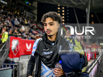 RKC forward Ilias Takidine plays during the match between Utrecht and RKC at Stadium de Galgenwaard in Utrecht, Netherlands, on October 5, 2...