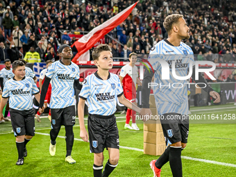 RKC defender Liam van Gelderen plays during the match between Utrecht and RKC at Stadium de Galgenwaard in Utrecht, Netherlands, on October...