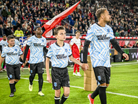 RKC defender Liam van Gelderen plays during the match between Utrecht and RKC at Stadium de Galgenwaard in Utrecht, Netherlands, on October...