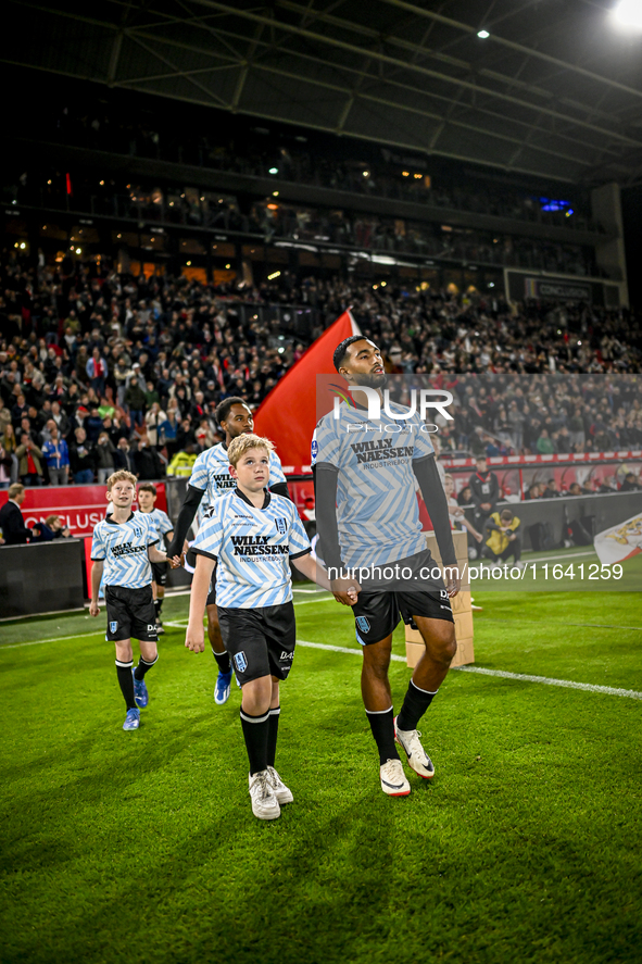 RKC midfielder Yassin Oukili plays during the match between Utrecht and RKC at Stadium de Galgenwaard in Utrecht, Netherlands, on October 5,...