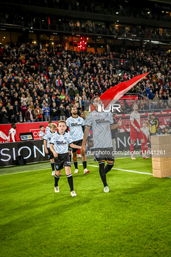 RKC midfielder Daouda Weidmann plays during the match between Utrecht and RKC at Stadium de Galgenwaard in Utrecht, Netherlands, on October...