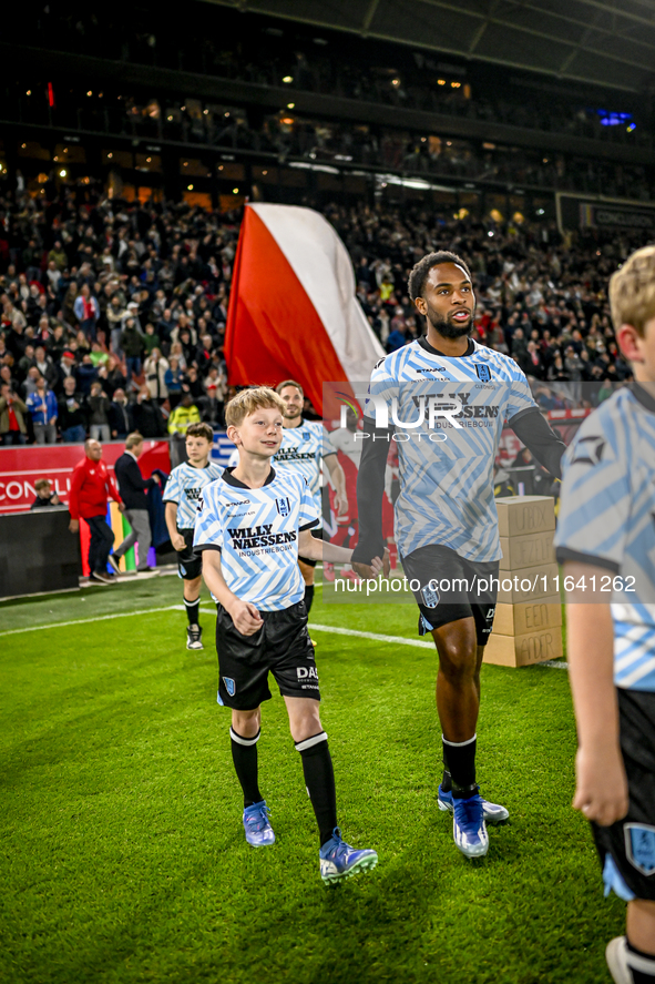 RKC forward Denilho Cleonise plays during the match between Utrecht and RKC at Stadium de Galgenwaard in Utrecht, Netherlands, on October 5,...