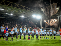 Players of RKC during the match between Utrecht and RKC at Stadium de Galgenwaard for the 2024-2025 season in Utrecht, Netherlands, on Octob...