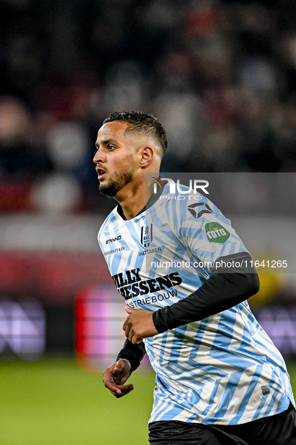 RKC midfielder Mohamed Ihattaren plays during the match between Utrecht and RKC at Stadium de Galgenwaard in Utrecht, Netherlands, on Octobe...