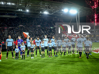 Players of RKC during the match between Utrecht and RKC at Stadium de Galgenwaard for the 2024-2025 season in Utrecht, Netherlands, on Octob...