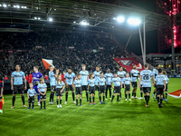 Players of RKC during the match between Utrecht and RKC at Stadium de Galgenwaard for the 2024-2025 season in Utrecht, Netherlands, on Octob...