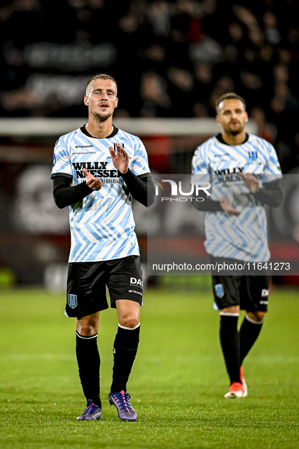 RKC forward Sylvester van der Water plays during the match between Utrecht and RKC at Stadium de Galgenwaard in Utrecht, Netherlands, on Oct...