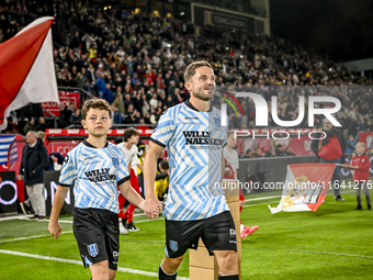 RKC defender Aaron Meijers plays during the match between Utrecht and RKC at Stadium de Galgenwaard in Utrecht, Netherlands, on October 5, 2...