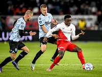 RKC forward Sylvester van der Water, RKC defender Dario van de Buijs, and FC Utrecht forward Noah Ohio are present during the match between...