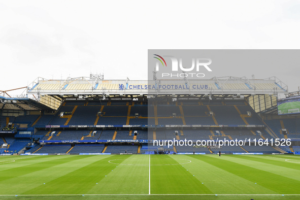 A general view inside Stamford Bridge, home to Chelsea, before the Premier League match between Chelsea and Nottingham Forest in London, Eng...