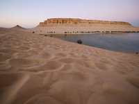 The Magic Lake is a lake located in Wadi El Hitan in Fayoum. It overlooks sand dunes and provides the opportunity to witness sunsets. The la...