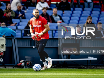 FC Twente goalkeeper Issam El Maach plays during the match between Feyenoord and Twente at the Feyenoord stadium De Kuip for the Dutch Eredi...