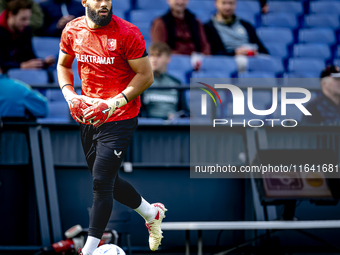 FC Twente goalkeeper Issam El Maach plays during the match between Feyenoord and Twente at the Feyenoord stadium De Kuip for the Dutch Eredi...