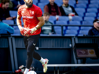 FC Twente goalkeeper Issam El Maach plays during the match between Feyenoord and Twente at the Feyenoord stadium De Kuip for the Dutch Eredi...