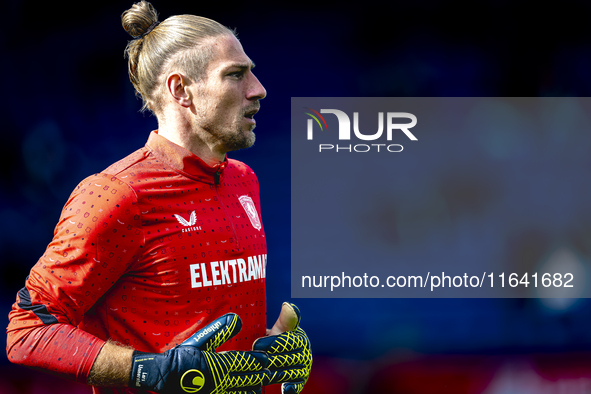 FC Twente goalkeeper Lars Unnerstall is present during the match between Feyenoord and Twente at the Feyenoord stadium De Kuip for the Dutch...