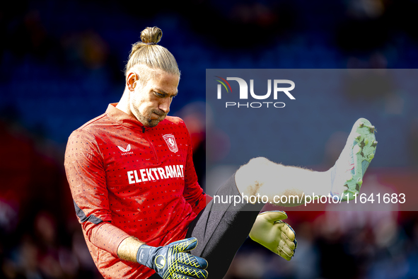 FC Twente goalkeeper Lars Unnerstall is present during the match between Feyenoord and Twente at the Feyenoord stadium De Kuip for the Dutch...