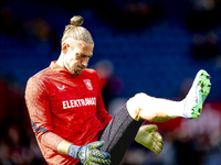 FC Twente goalkeeper Lars Unnerstall is present during the match between Feyenoord and Twente at the Feyenoord stadium De Kuip for the Dutch...