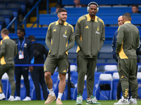 Morato of Nottingham Forest and Carlos Miguel, Nottingham Forest goalkeeper, participate in the Premier League match between Chelsea and Not...