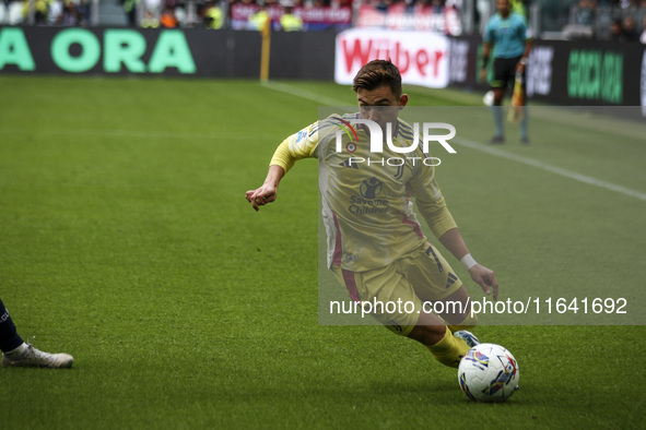 Juventus forward Francisco Conceicao (7) is in action during the Serie A football match number 7, Juventus versus Cagliari, at the Allianz S...