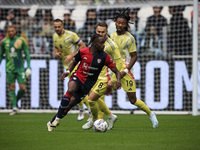 Cagliari midfielder Antoine Makoumbou (29) is in action during the Serie A football match number 7, Juventus vs. Cagliari, on October 6, 202...