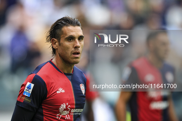 Cagliari midfielder Nicolas Viola (10) looks on during the Serie A football match number 7, Juventus vs. Cagliari, at the Allianz Stadium in...