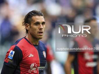 Cagliari midfielder Nicolas Viola (10) looks on during the Serie A football match number 7, Juventus vs. Cagliari, at the Allianz Stadium in...