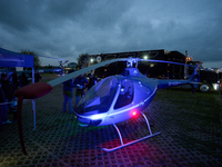 A GSA Aviation R44 Raven I is helicopter is seen at the Warsaw Institute of Aviation in Warsaw, Poland on 04 October, 2024. The annual Aviat...