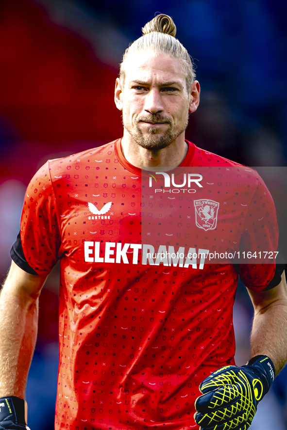 FC Twente goalkeeper Lars Unnerstall is present during the match between Feyenoord and Twente at the Feyenoord stadium De Kuip for the Dutch...