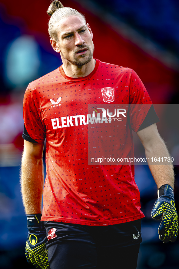 FC Twente goalkeeper Lars Unnerstall is present during the match between Feyenoord and Twente at the Feyenoord stadium De Kuip for the Dutch...