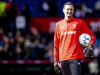 FC Twente goalkeeper Przemyslaw Tyton plays during the match between Feyenoord and Twente at the Feyenoord stadium De Kuip for the Dutch Ere...