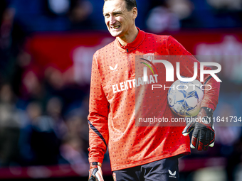 FC Twente goalkeeper Przemyslaw Tyton plays during the match between Feyenoord and Twente at the Feyenoord stadium De Kuip for the Dutch Ere...