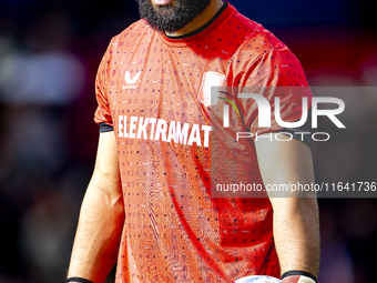 FC Twente goalkeeper Issam El Maach plays during the match between Feyenoord and Twente at the Feyenoord stadium De Kuip for the Dutch Eredi...