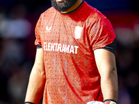 FC Twente goalkeeper Issam El Maach plays during the match between Feyenoord and Twente at the Feyenoord stadium De Kuip for the Dutch Eredi...