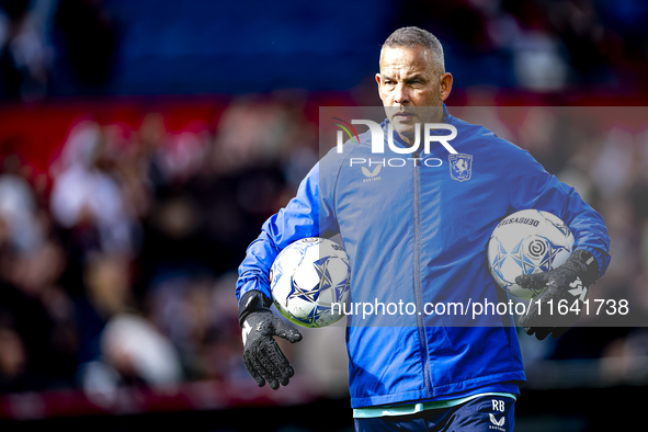 FC Twente goalkeepers trainer Rein Baart is present during the match between Feyenoord and Twente at the Feyenoord stadium De Kuip for the D...