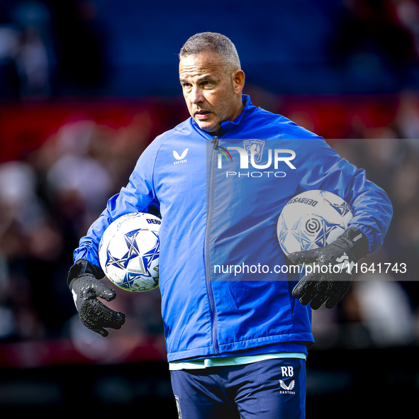 FC Twente goalkeepers trainer Rein Baart is present during the match between Feyenoord and Twente at the Feyenoord stadium De Kuip for the D...