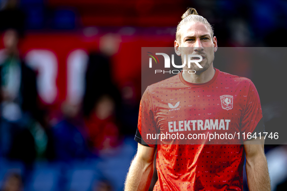 FC Twente goalkeeper Lars Unnerstall is present during the match between Feyenoord and Twente at the Feyenoord stadium De Kuip for the Dutch...