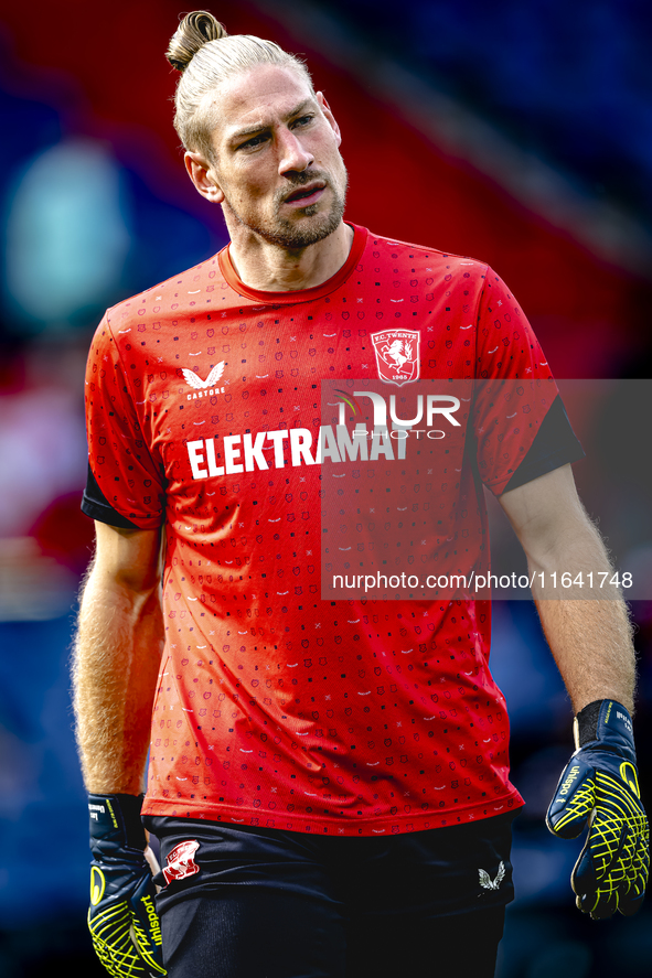 FC Twente goalkeeper Lars Unnerstall is present during the match between Feyenoord and Twente at the Feyenoord stadium De Kuip for the Dutch...