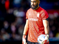 FC Twente goalkeeper Issam El Maach is present during the match between Feyenoord and Twente at the Feyenoord stadium De Kuip for the Dutch...