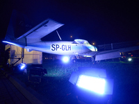 A PZL Mielec TS-8 is seen at the Warsaw Institute of Aviation in Warsaw, Poland on 04 October, 2024. The annual Aviation Night is an event t...