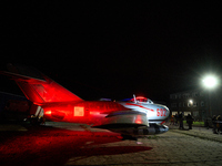 A PZL Mielec Lim 2 602 also known as MiG 15 is seen at the Warsaw Institute of Aviation in Warsaw, Poland on 04 October, 2024. The annual Av...