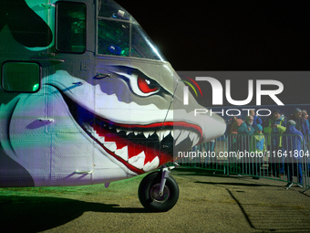 A Short SC.7 Skyvan is seen during the Night of Aviation at the Warsaw Institute of Aviation in Warsaw, Poland on 04 October, 2024. The annu...