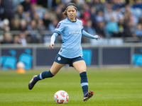 Yui Hasegawa #25 of Manchester City W.F.C. participates in the Barclays FA Women's Super League match between Manchester City and West Ham U...