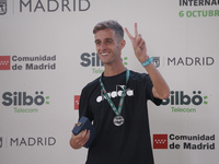 Francesco Fortunato poses during the international 10km march race in Madrid, Spain, on October 6. (