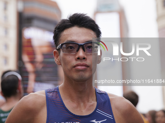 Toshikazu Yamanishi wins the international 10km race walk in Madrid, Spain, on October 6. (