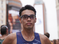 Toshikazu Yamanishi wins the international 10km race walk in Madrid, Spain, on October 6. (