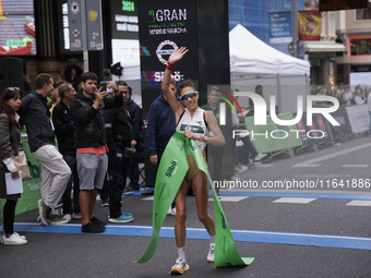 In Madrid, Spain, on October 6, Antonella Palmisano wins the international 10km race walk. (