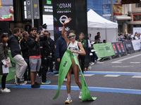 In Madrid, Spain, on October 6, Antonella Palmisano wins the international 10km race walk. (