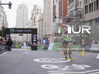 Diego Garcia participates in the international 10km race walk in Madrid, Spain, on October 6. (